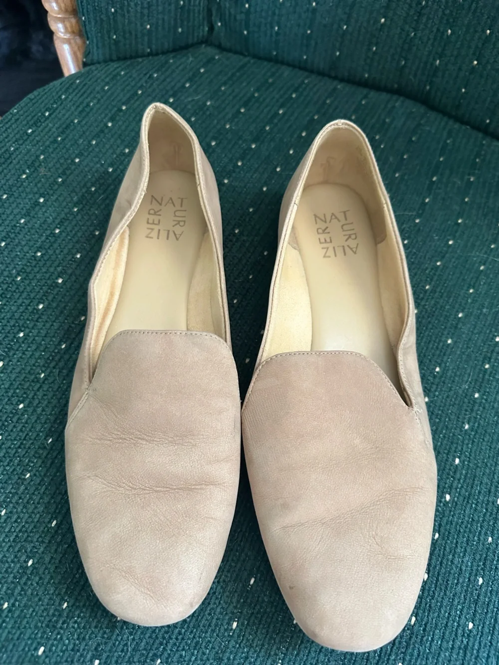 Naturalizer Taupe Suede Slip-On Loafers